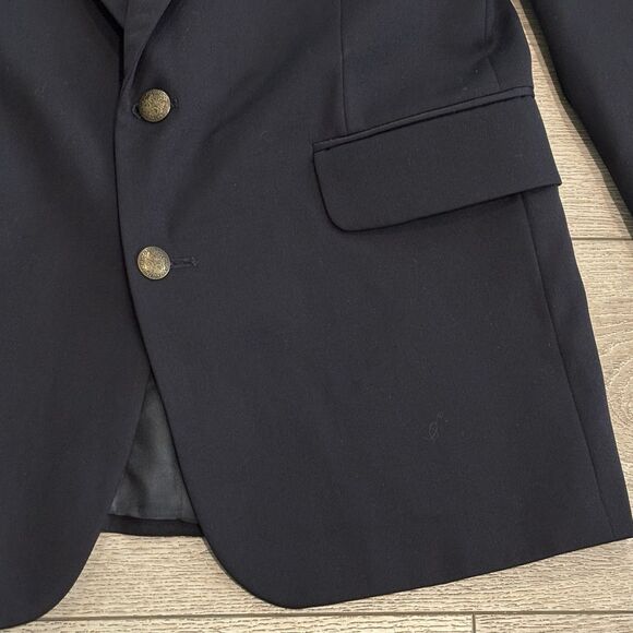 Oscar de la Renta Blazer Jacket Mens 39L Wool Dark Navy Blue Gold Two Button - Picture 3 of 11